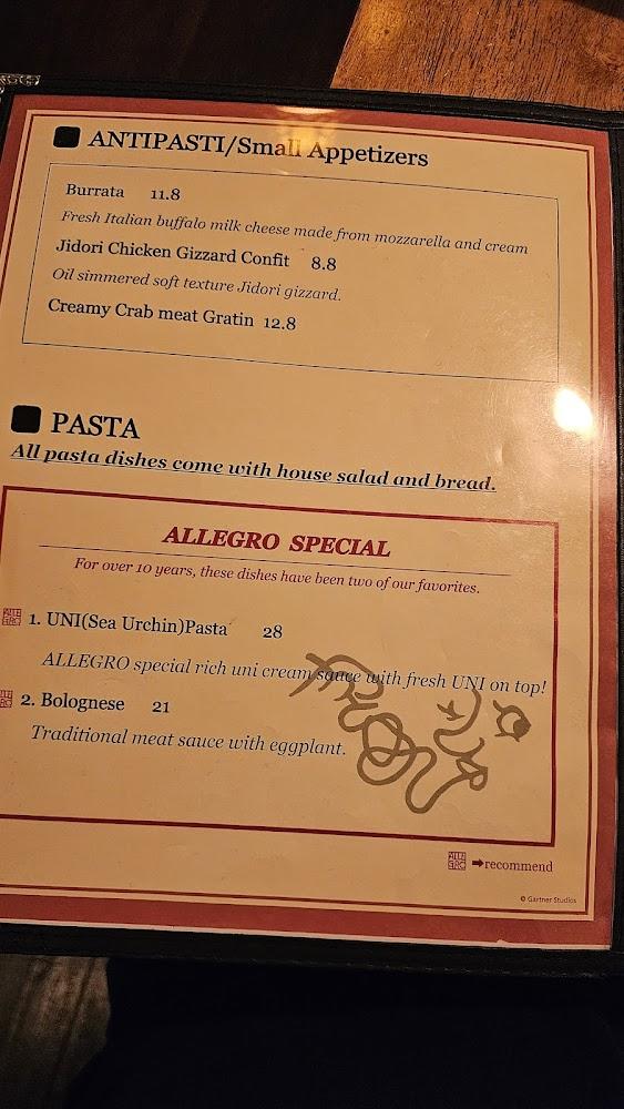 Pasta e Pasta by Allegro Menu image 2